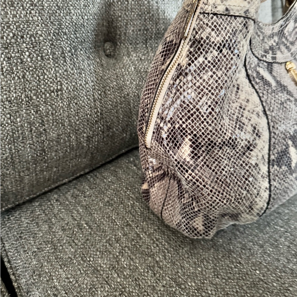 Euc Michael Michael Kors Python Embossed Leather … - image 6